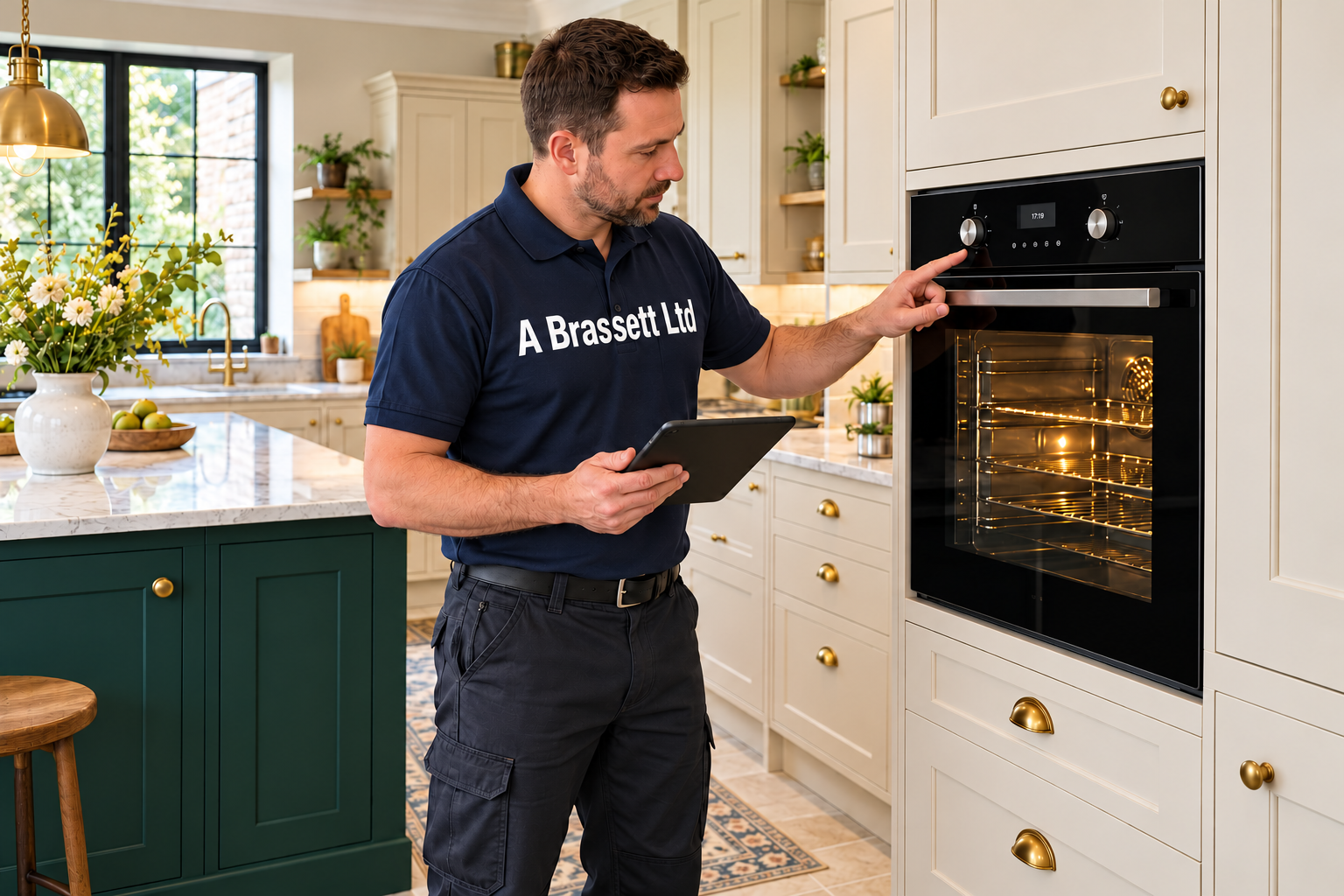 A Brassett promotional illustration: cooking appliances