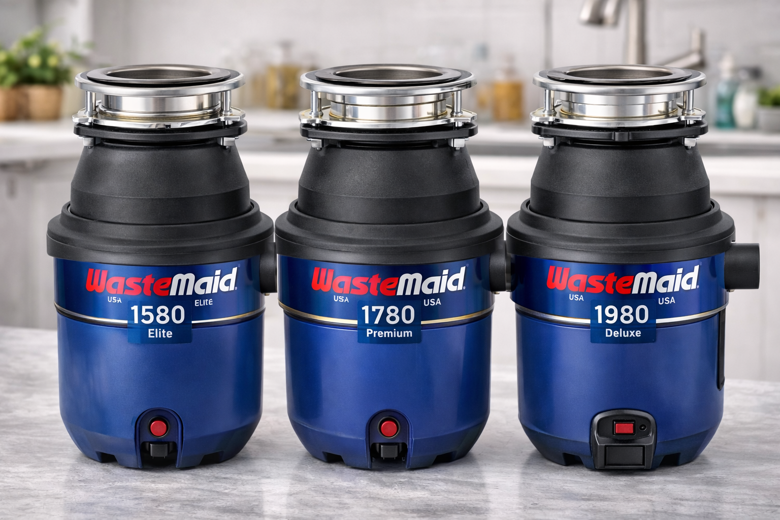 Engineer servicing a kitchen food waste disposal unit