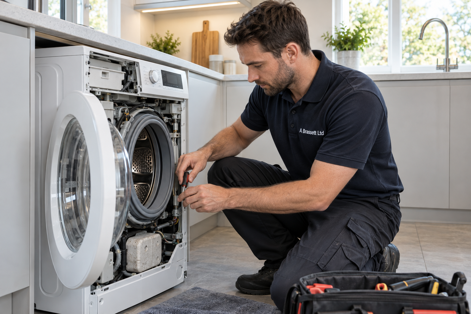 A Brassett Ltd washing machine repair engineer for AEG, Electrolux and Zanussi appliances in Witham